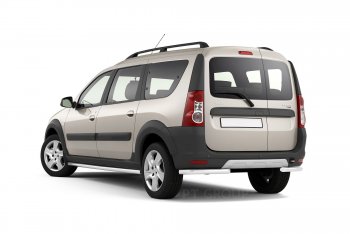10 199 р. Защита заднего бампера PT GROUP угловая Ø51мм (НПС) LADA Largus 2012-/ Largus Cross 2015-  Лада Ларгус (2012-2021) дорестайлинг R90 (Нержавеющая полированная сталь)  с доставкой в г. Керчь. Увеличить фотографию 2