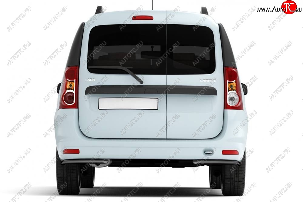 4 149 р. Защита заднего бампера Petroil Tuning (уголки, d51)  Лада Ларгус (2012-2021) дорестайлинг R90 (Сталь с полимерным покрытием в цвет: черный ❞Шагрень❝)  с доставкой в г. Керчь