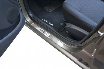 2 399 р. Пороги накладки в проем дверей Petroil Tuning Лада Ларгус рестайлинг R90 (2021-2025) (Нержавеющая полированная сталь)  с доставкой в г. Керчь. Увеличить фотографию 5