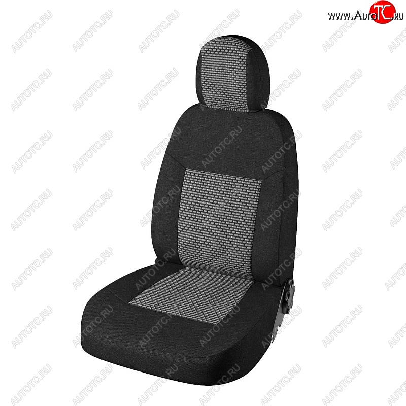3 949 р. Чехлы для сидений (7 мест) Lord Autofashion Стандарт Плюс (жаккард)  Лада Ларгус (2012-2021) дорестайлинг R90 (Чёрный, вставка Сеул Серый)  с доставкой в г. Керчь