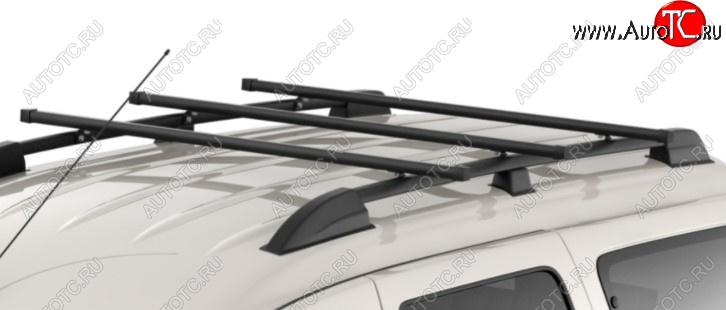 8 669 р. Рейлинги Petroil Tuning  Лада Ларгус (2012-2021) дорестайлинг R90 (Цвет: черный муар)  с доставкой в г. Керчь