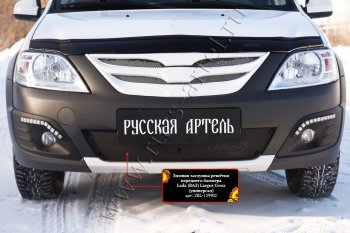 1 099 р. Зимняя заглушка решётки переднего бампера (шагрень) Cross RA  Лада Ларгус (2012-2021) дорестайлинг R90  с доставкой в г. Керчь. Увеличить фотографию 2