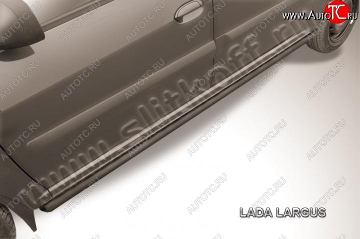 7 199 р. Защита порогов Slitkoff  Лада Ларгус (2012-2025) дорестайлинг R90, рестайлинг R90 (Цвет: серебристый)  с доставкой в г. Керчь