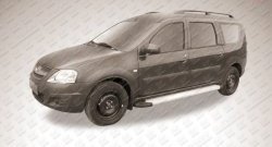 16 999 р. Алюминиевые пороги Slitkoff Optima Silver Лада Ларгус дорестайлинг R90 (2012-2021)  с доставкой в г. Керчь. Увеличить фотографию 2