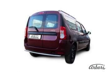 5 669 р. Защита заднего бампера Arbori (нержавейка, 1 труба d42 mm). Лада Ларгус дорестайлинг R90 (2012-2021)  с доставкой в г. Керчь. Увеличить фотографию 2