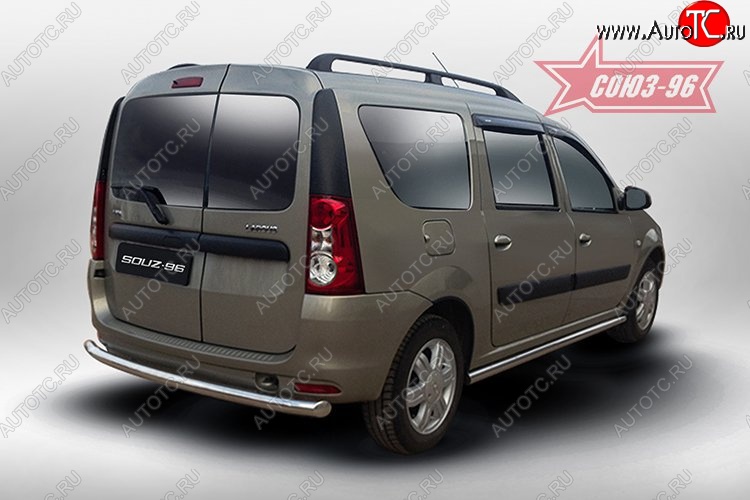 9 404 р. Защита заднего бампера Souz-96 (d60) Лада Ларгус дорестайлинг R90 (2012-2021)  с доставкой в г. Керчь