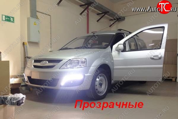 5 399 р. Вставки под ПТФ с ДХО в передний бампер Тюн-Авто  Лада Ларгус (2012-2021) дорестайлинг R90 (Стандарт)  с доставкой в г. Керчь