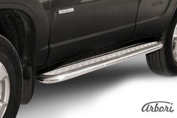 Порожки для ног Arbori (нержавейка, алюмиий, d57) Chevrolet Niva  2123 (2009-2020), Лада 2123 (Нива Шевроле) (2009-2021)