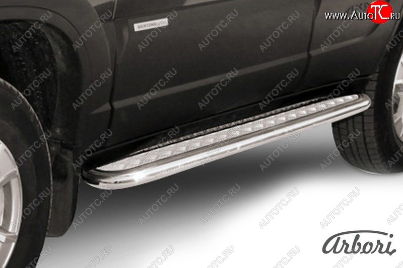25 999 р. Порожки для ног Arbori (нержавейка, алюмиий, d57)  Chevrolet Niva  2123 (2009-2020), Лада 2123 (Нива Шевроле) (2009-2021)  с доставкой в г. Керчь