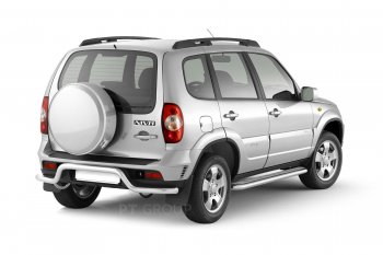 20 449 р. Порожки для ног Petroil Tuning (Ø51 мм)  Chevrolet Niva  2123 (2009-2020), Лада 2123 (Нива Шевроле) (2009-2021) (Нержавеющая полированная сталь)  с доставкой в г. Керчь. Увеличить фотографию 2