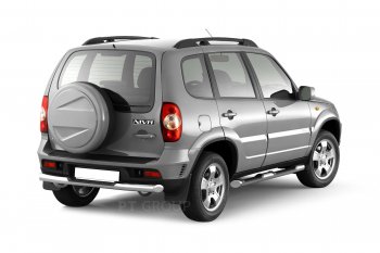 12 899 р. Защита порогов из трубы Ø63 мм с проступью Petroil Tuning  Chevrolet Niva  2123 (2009-2020), Лада 2123 (Нива Шевроле) (2009-2021) (Нержавеющая полированная сталь)  с доставкой в г. Керчь. Увеличить фотографию 4