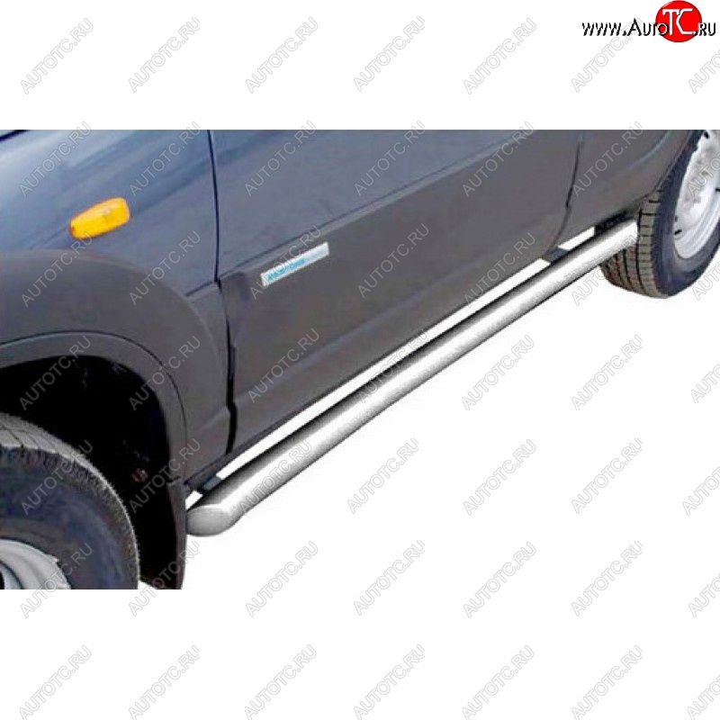 24 499 р. Защита порогов ТехноСфера (Техно Сфера) (изогнутая, нержавейка)  Chevrolet Niva  2123 (2009-2020), Лада 2123 (Нива Шевроле) (2009-2021)  с доставкой в г. Керчь