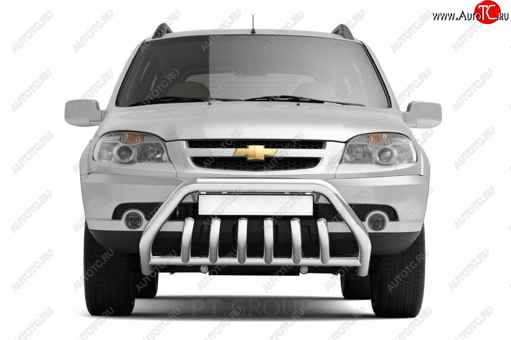 15 999 р. Защита переднего бампера высокая из труб d63/51 мм Petroil Tuning - Люкс  Chevrolet Niva  2123 (2009-2020), Лада 2123 (Нива Шевроле) (2009-2021) (Нержавеющая полированная сталь)  с доставкой в г. Керчь