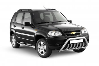 15 999 р. Защита переднего бампера высокая из труб d63/51 мм Petroil Tuning - Люкс  Chevrolet Niva  2123 (2009-2020), Лада 2123 (Нива Шевроле) (2009-2021) (Нержавеющая полированная сталь)  с доставкой в г. Керчь. Увеличить фотографию 3