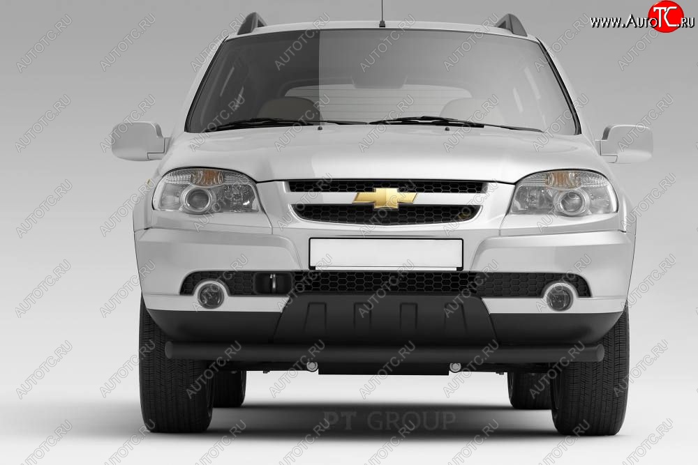 4 449 р. Защита переднего бампера Petroil Tuning (Ø63 мм)  Chevrolet Niva  2123 (2009-2020), Лада 2123 (Нива Шевроле) (2009-2021) (Сталь с полимерным покрытием в цвет: черный ❞Шагрень❝)  с доставкой в г. Керчь
