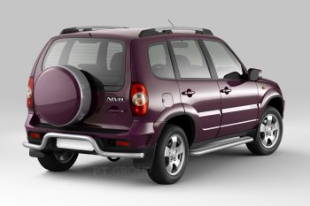 11 519 р. Порожки для ног Petroil Tuning (Ø51 мм) Лада 2123 (Нива Шевроле) 2 рестайлинг (2020-2021) (Сталь с полимерным покрытием в цвет: серебристый ❞Искра❝)  с доставкой в г. Керчь. Увеличить фотографию 2