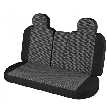 2 199 р. Чехлы для сидений Lord Autofashion Стандарт Плюс (жаккард, 2014-2016)  Chevrolet Niva  2123 (2009-2020), Лада 2123 (Нива Шевроле) (2009-2021) (Чёрный, вставка Сеул Серый)  с доставкой в г. Керчь. Увеличить фотографию 2