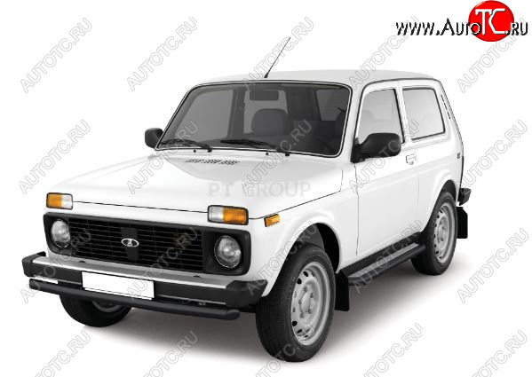3 969 р. Защита переднего бампера (Ø63 мм) Petroil Tuning  Лада Нива 4х4  2121 - нива 4х4 ( 2131,  2121,  2121 (Legend)) (Сталь с полимерным покрытием в цвет: черный ❞Шагрень❝)  с доставкой в г. Керчь