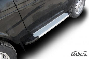 Порожки для ног Arbori Optima Silver Лада нива 4х4 2121 Урбан (2019-2021)