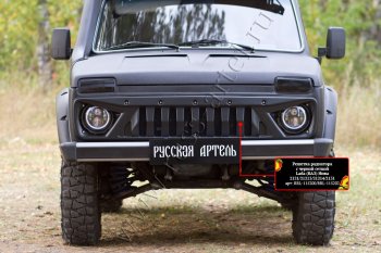 3 699 р. Решетка радиатора RA (с черной сеткой) Лада нива 4х4 2121 Урбан (2019-2021) (Поверхность глянец (под окраску), Неокрашенная)  с доставкой в г. Керчь. Увеличить фотографию 3