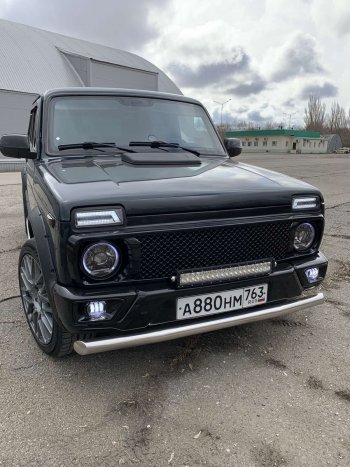 2 999 р. Бампер передний Urban  Лада Нива 4х4  2121 - нива 4х4 ( 2131,  2329,  2121-80,  2121 Бронто,  2121,  2121 (Legend)) (Без вставок под туманки, Без креплений, Неокрашенный, Без ПТФ)  с доставкой в г. Керчь. Увеличить фотографию 4