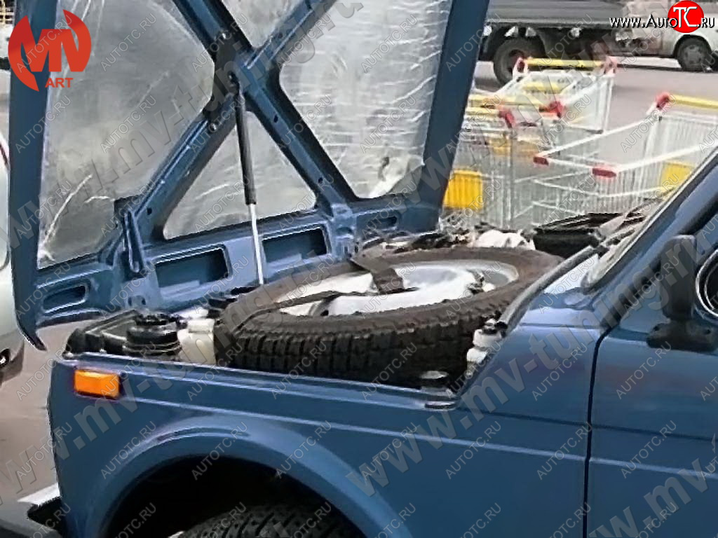 2 689 р. Упор капота MV-Tuning Лада нива 4х4 2121 Бронто 3 дв. 1-ый рестайлинг (2017-2019)  с доставкой в г. Керчь