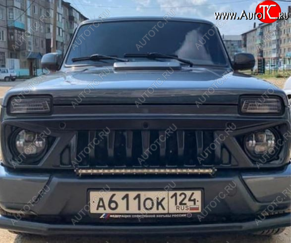 2 549 р. Решётка радиатора в сборе Раптор (с сеткой) Лада нива 4х4 2121 Урбан (2019-2021) (Неокрашенная)  с доставкой в г. Керчь