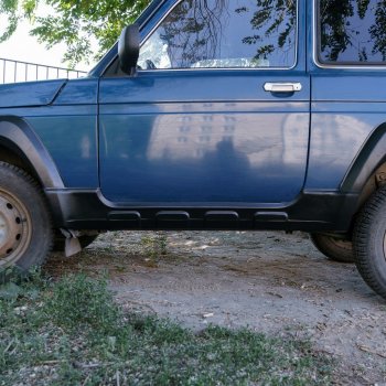 989 р. Пороги накладки Autodemic Лада нива 4х4 2121 3 дв. 1-ый рестайлинг (2019-2021) (Текстурная поверхность)  с доставкой в г. Керчь. Увеличить фотографию 10
