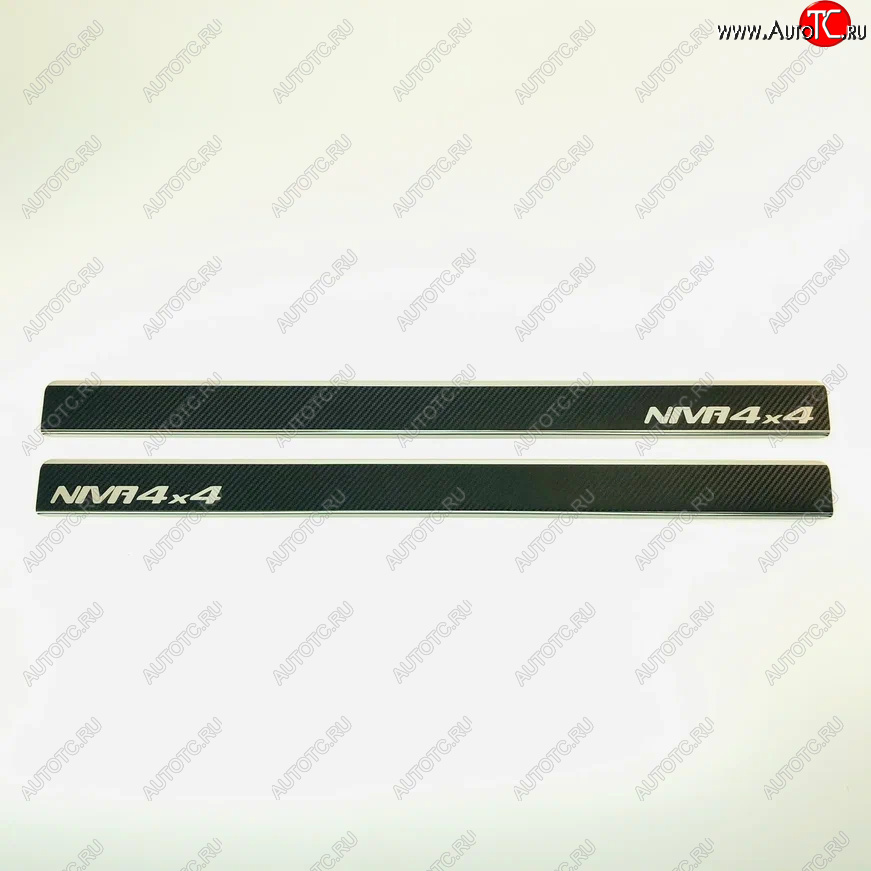 1 779 р. Накладки порожков салона INOX Лада нива 4х4 2121 Бронто 3 дв. 1-ый рестайлинг (2017-2019) (Нержавеющая сталь)  с доставкой в г. Керчь