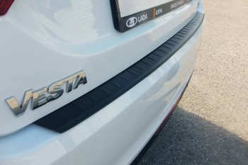 Накладка защитная на задний бампер Petroil Tuning Лада Веста ( 2180,  SW 2181) (2015-2023) седан дорестайлинг, универсал дорестайлинг (Текстурная поверхность)