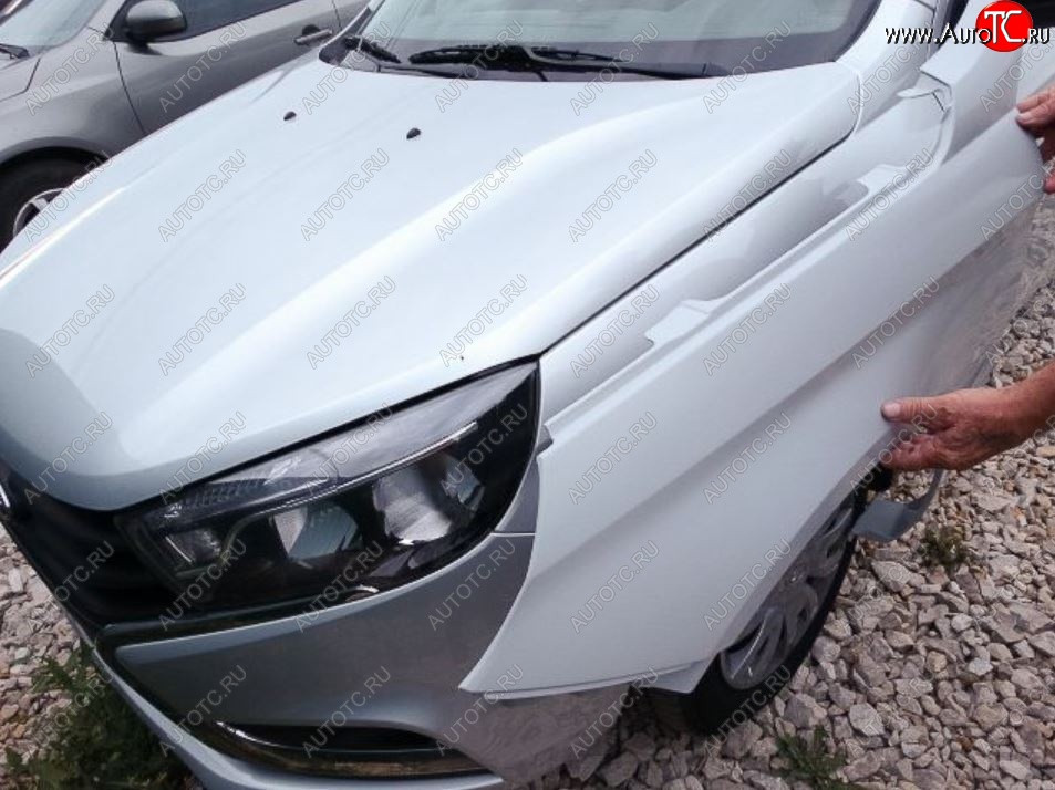 5 499 р. Переднее левое пластиковое крыло АвторитетПласт Лада Веста 2180 седан дорестайлинг (2015-2023) (Неокрашенное)  с доставкой в г. Керчь