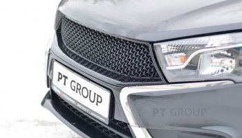 8 309 р. Решетка радиатора Petroil Tuning (Exclusive / Luxe)  Лада Веста ( 2180,  SW 2181) (2015-2023) седан дорестайлинг, универсал дорестайлинг  с доставкой в г. Керчь. Увеличить фотографию 2