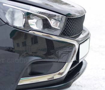 8 309 р. Решетка радиатора Petroil Tuning (Exclusive / Luxe)  Лада Веста ( 2180,  SW 2181) (2015-2023) седан дорестайлинг, универсал дорестайлинг  с доставкой в г. Керчь. Увеличить фотографию 3