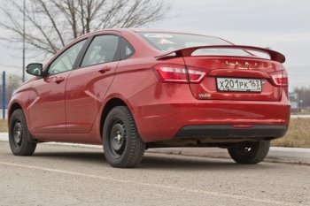 9 449 р. Спойлер Артформ Лада Веста 2180 седан дорестайлинг (2015-2023) (Окрашенный)  с доставкой в г. Керчь. Увеличить фотографию 3