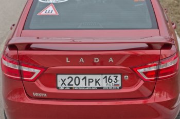 9 449 р. Спойлер Артформ Лада Веста 2180 седан дорестайлинг (2015-2023) (Окрашенный)  с доставкой в г. Керчь. Увеличить фотографию 5