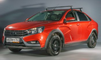 13 499 р. Комплект Кросс обвеса (шагрень) ТюнАвто  Лада Веста ( 2180,  SW 2181) - Веста Кросс ( 2181,  2180) (Поверхность текстурная)  с доставкой в г. Керчь. Увеличить фотографию 5