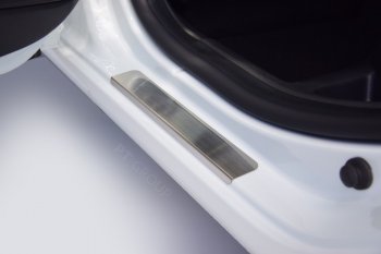 2 399 р. Пороги накладки в проем дверей Petroil Tuning Лада Веста Кросс 2181 универсал рестайлинг (2022-2025) (Нержавейка)  с доставкой в г. Керчь. Увеличить фотографию 5