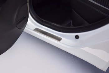 2 399 р. Пороги накладки в проем дверей Petroil Tuning Лада Веста Кросс 2181 универсал рестайлинг (2022-2025) (Нержавейка)  с доставкой в г. Керчь. Увеличить фотографию 6