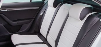 6 999 р. Чехлы Seintex (экокожа, 40/60, Airbag)  Лада Веста ( 2180,  SW 2181) - Веста Кросс ( 2181,  2180) (черный/белый)  с доставкой в г. Керчь. Увеличить фотографию 3
