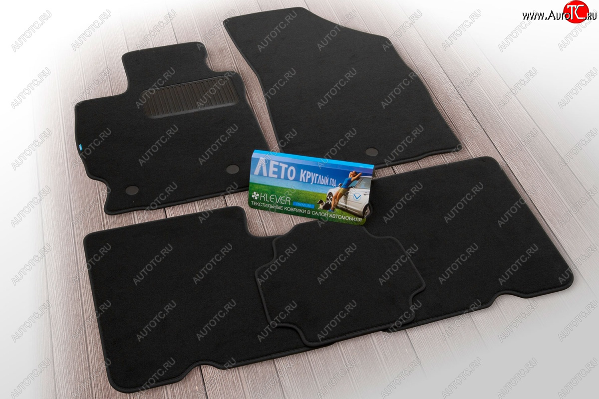 9 549 р. Текстильные коврики салона Klever Premium  Лада Веста  2180 - Веста Кросс ( SW 2181,  2180) (Черные)  с доставкой в г. Керчь