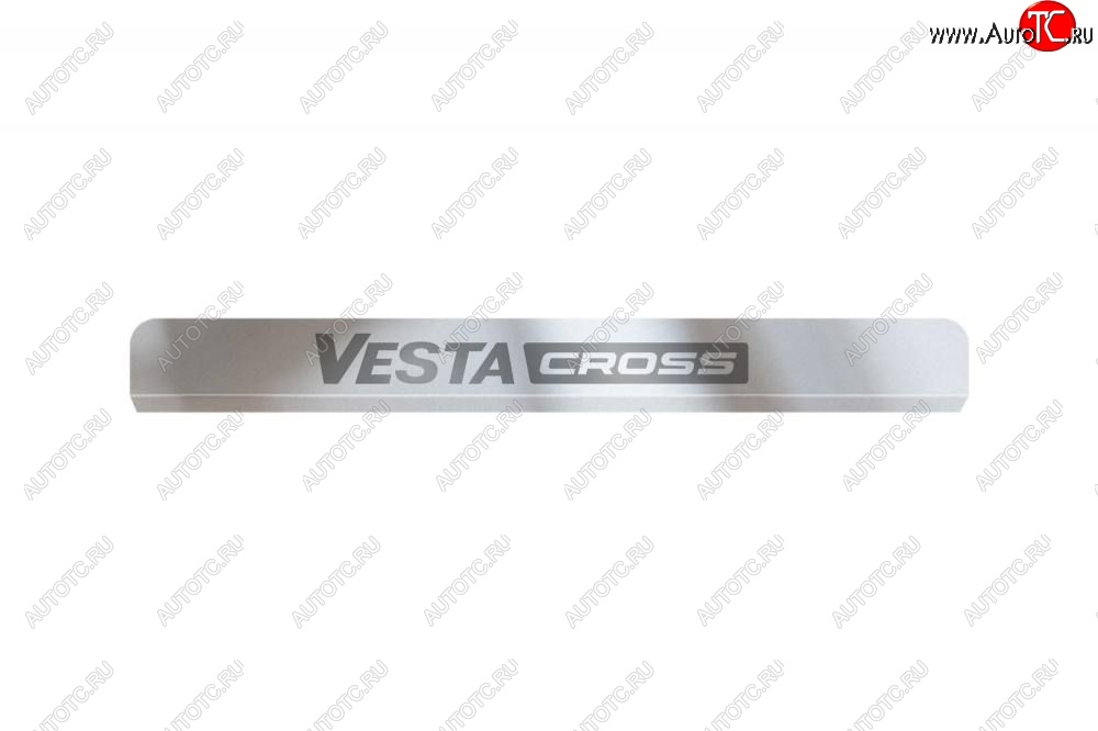 2 399 р. Пороги накладки в проем дверей Cross Petroil Tuning Лада Веста SW 2181 универсал рестайлинг (2022-2025) (Нержавейка)  с доставкой в г. Керчь