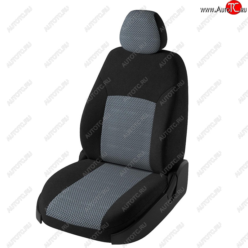 6 749 р. Чехлы для сидений Lord Autofashion Дублин (жаккард) Лада Веста SW 2181 универсал дорестайлинг (2017-2022) (Черный, вставка Стежок серый)  с доставкой в г. Керчь