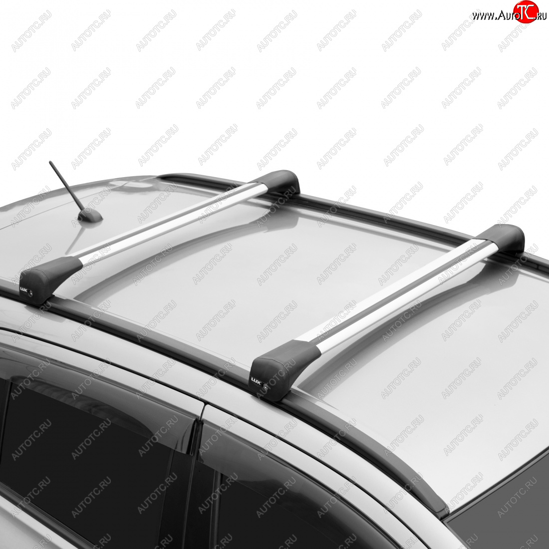 17 089 р. Багажник в сборе на низкие рейлинги LUX BRIDGE  Subaru Forester  SG (2002-2008) дорестайлинг, рестайлинг (серебро)  с доставкой в г. Керчь