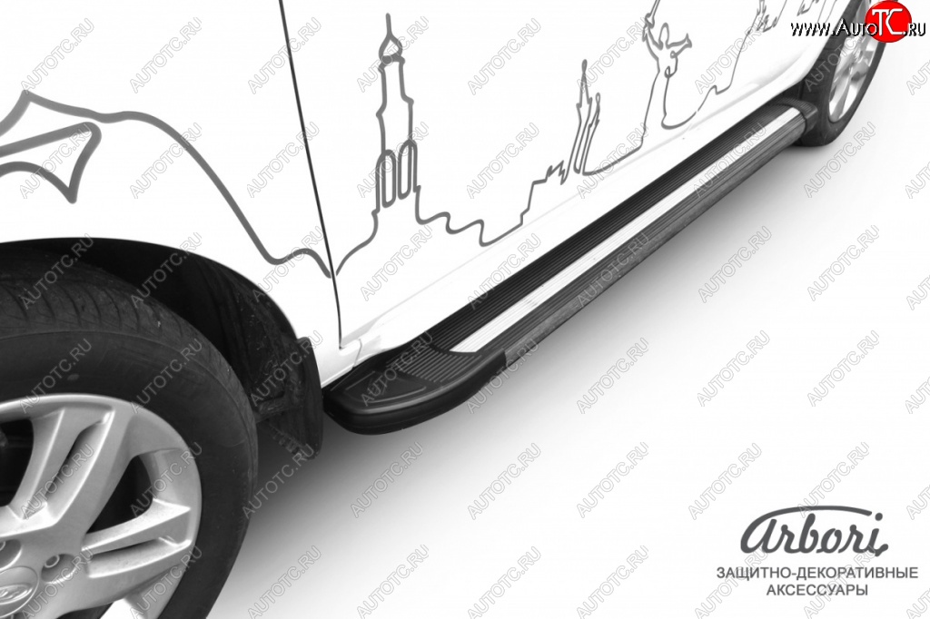 12 509 р. Порожки для ног Arbori Luxe Black Лада XRAY (2016-2022)  с доставкой в г. Керчь