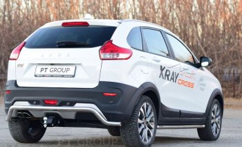 14 099 р. Защита порогов вогнутая Petroil Tuning (Ø51 мм)  Лада XRAY Cross (2018-2022) (Нержавеющая полированная сталь)  с доставкой в г. Керчь. Увеличить фотографию 2