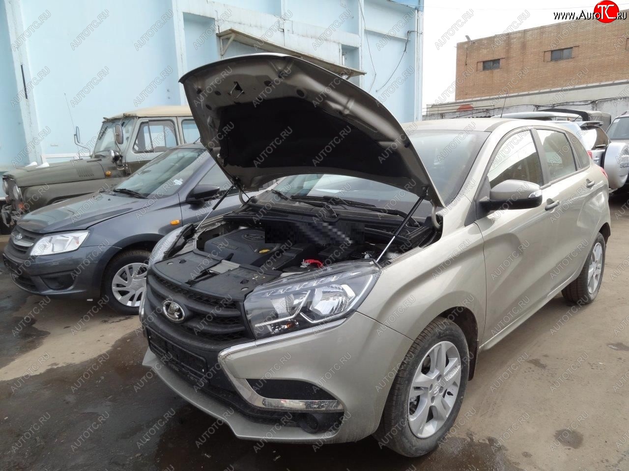 2 299 р. Упоры капота Russtal Лада XRAY (2016-2022)  с доставкой в г. Керчь