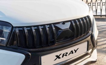 5 899 р. Решетка радиатора Next X Лада XRAY Cross (2018-2022) (Черный глянец)  с доставкой в г. Керчь. Увеличить фотографию 4