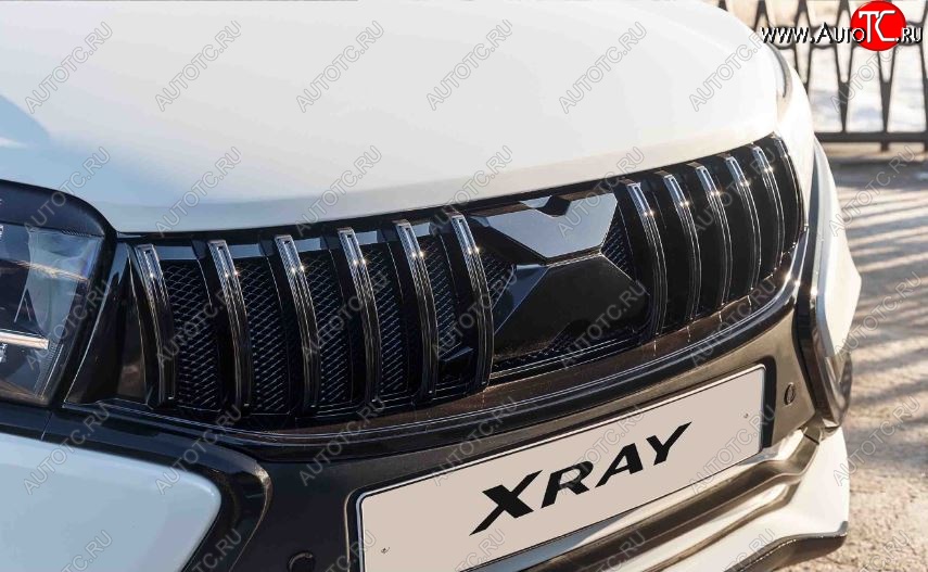 5 899 р. Решетка радиатора Next X Лада XRAY Cross (2018-2022) (Черный глянец)  с доставкой в г. Керчь
