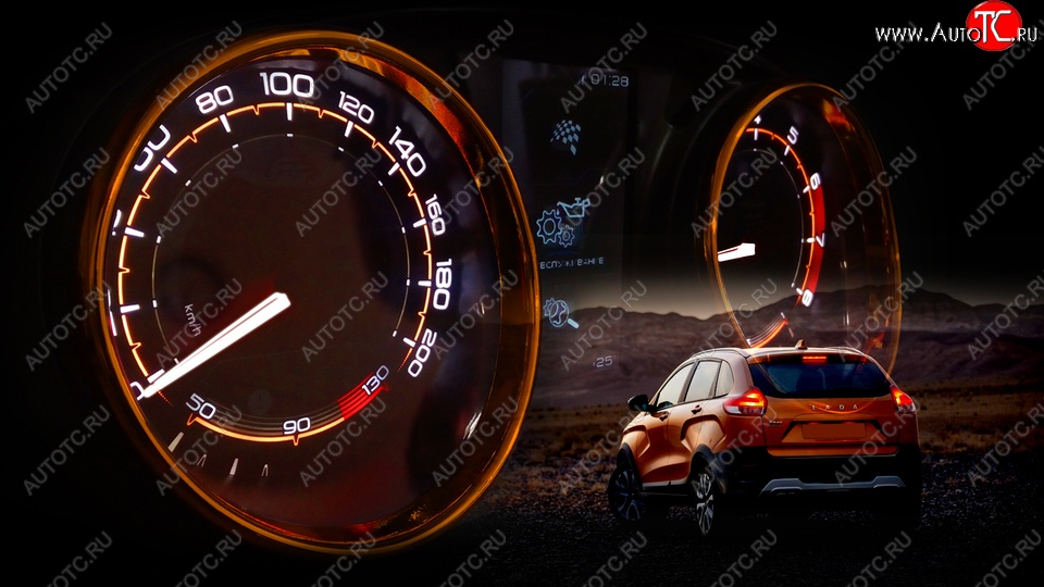 86 999 р. Комбинация приборов Ferrum GF 890 Cross Лада XRAY (2016-2022) (с щитком)  с доставкой в г. Керчь