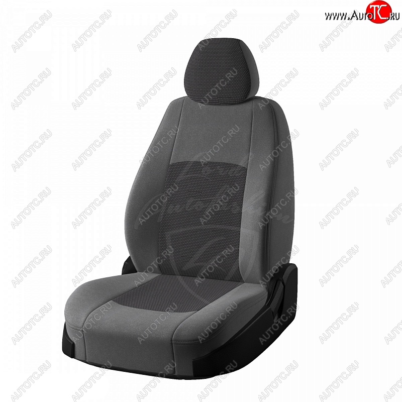 5 199 р. Чехлы для сидений (Норма) Lord Autofashion Турин (жаккард)  Лада XRAY (2016-2022) (Серый Норд, вставка Тома серый)  с доставкой в г. Керчь